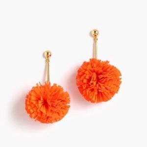 J Crew Pom Pom statement earrings